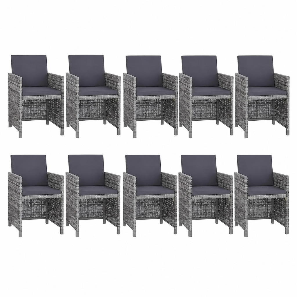 Ensemble de mobilier de jardin 11 pièces avec coussins