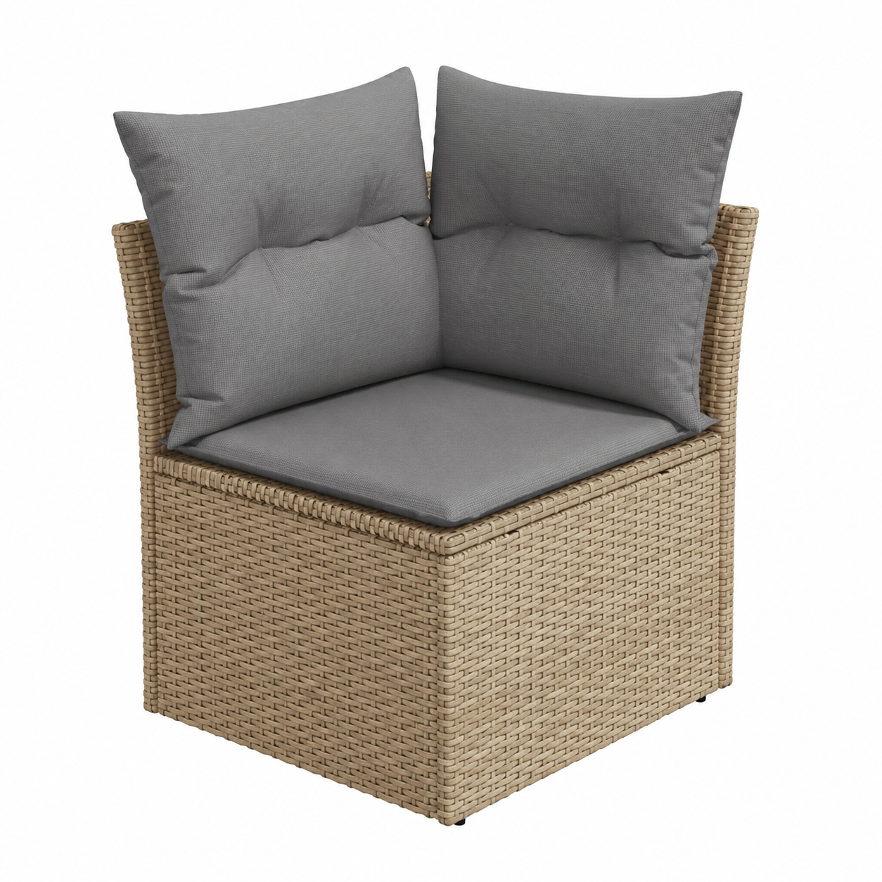 Ensemble de mobilier de jardin 6 pièces avec coussins beiges