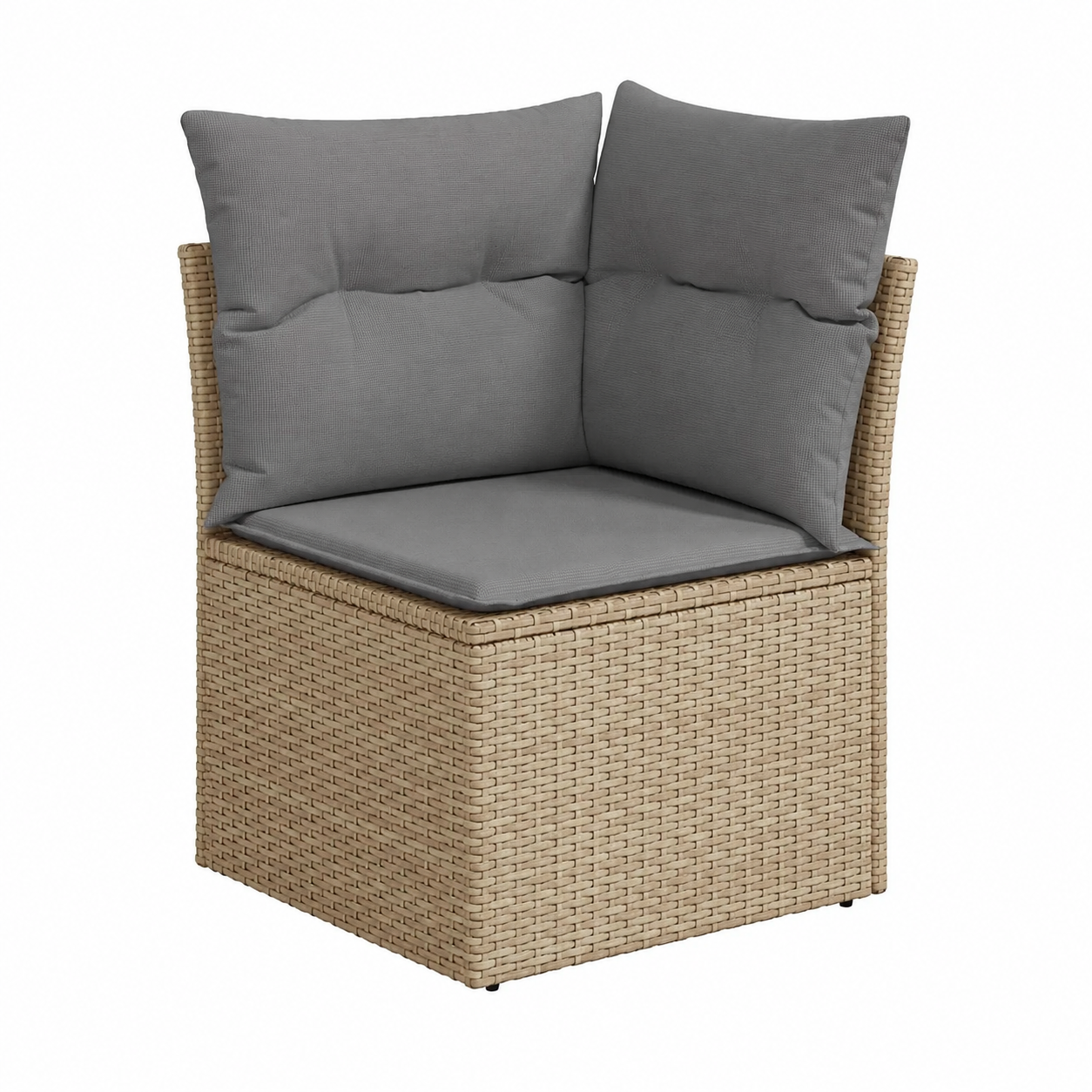 Ensemble mobilier de jardin 9 pièces avec coussins beiges