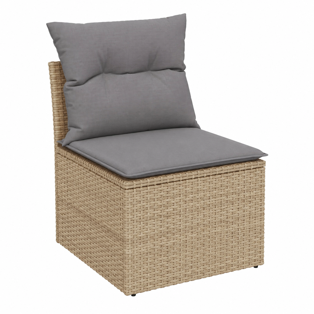 Ensemble de mobilier de jardin 6 pièces avec coussins beiges
