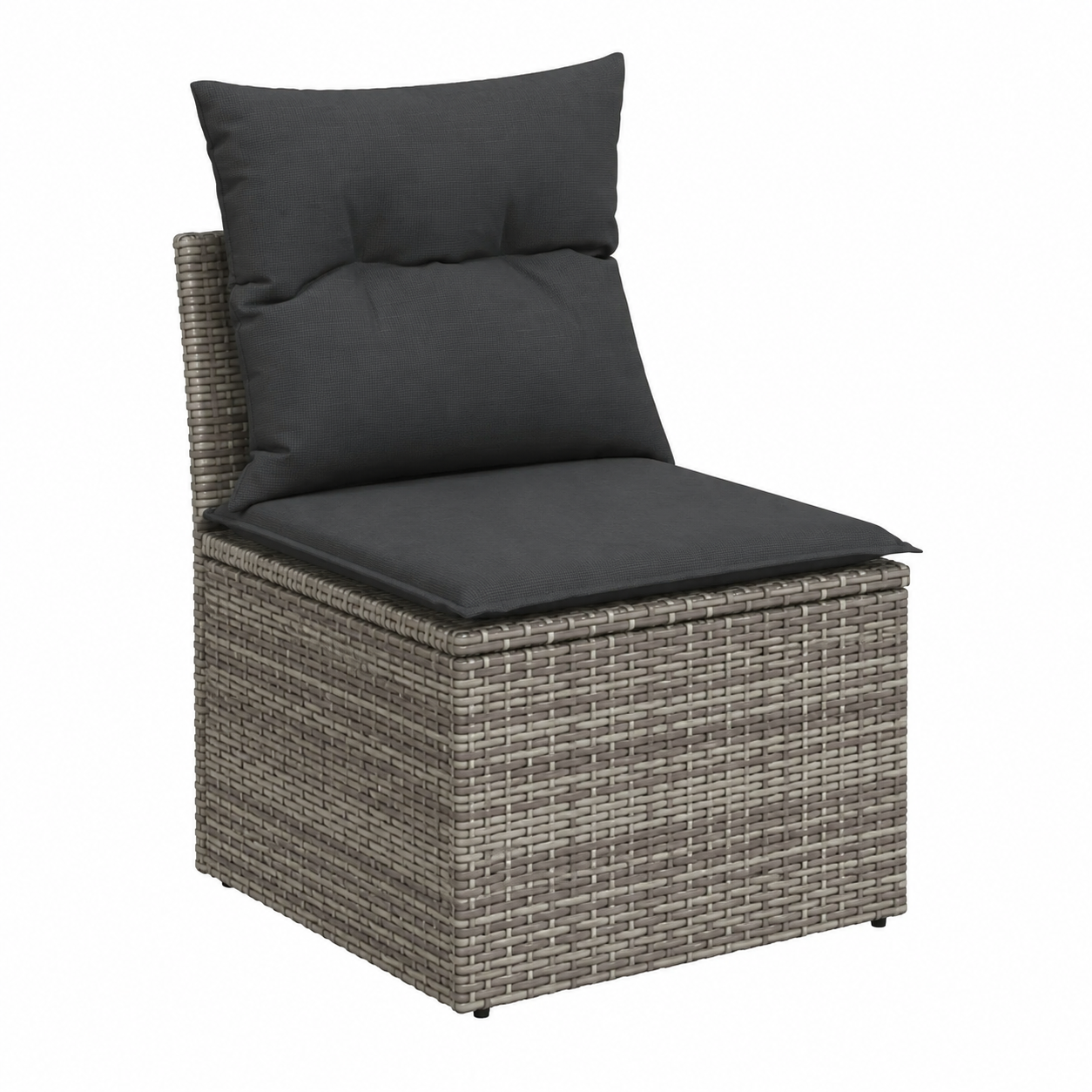 Ensemble de mobilier d'extérieur 10 pièces avec coussins gris