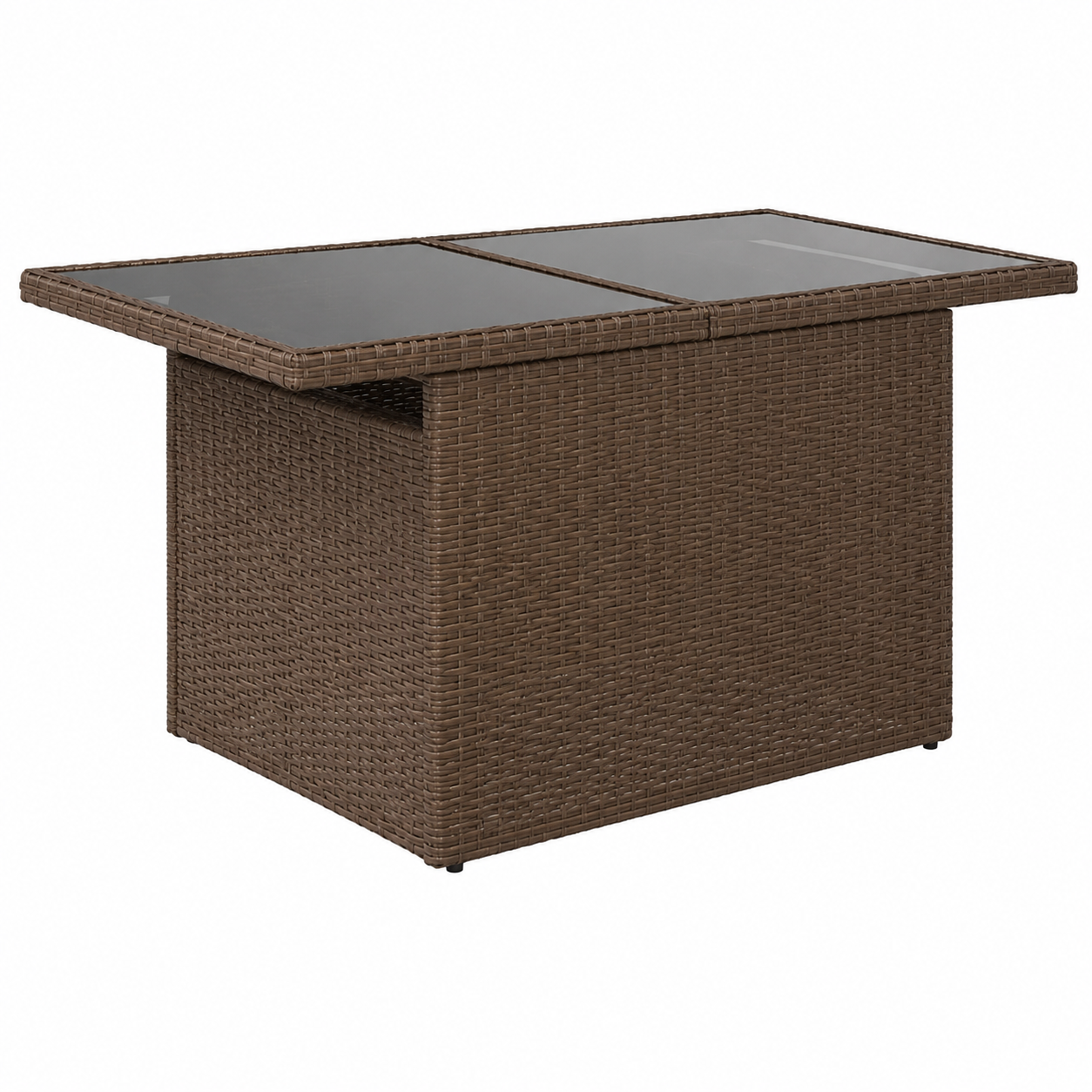 Ensemble de Mobilier d'Extérieur avec Coussins - 11 Pièces en Résine Tressée Marron