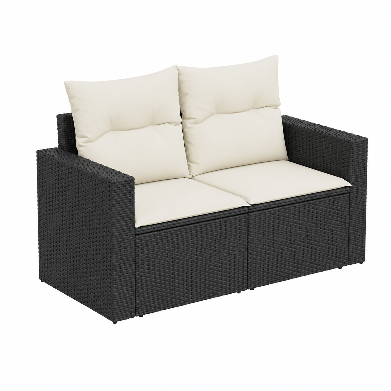 Ensemble de mobilier de jardin 11 pièces avec coussins noirs