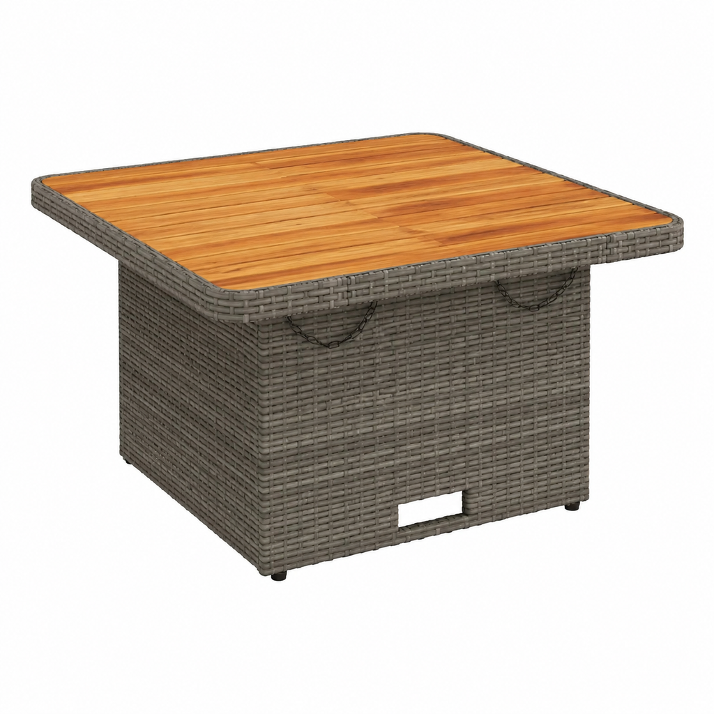 Ensemble de salle à manger d'extérieur 5 pièces avec coussins gris