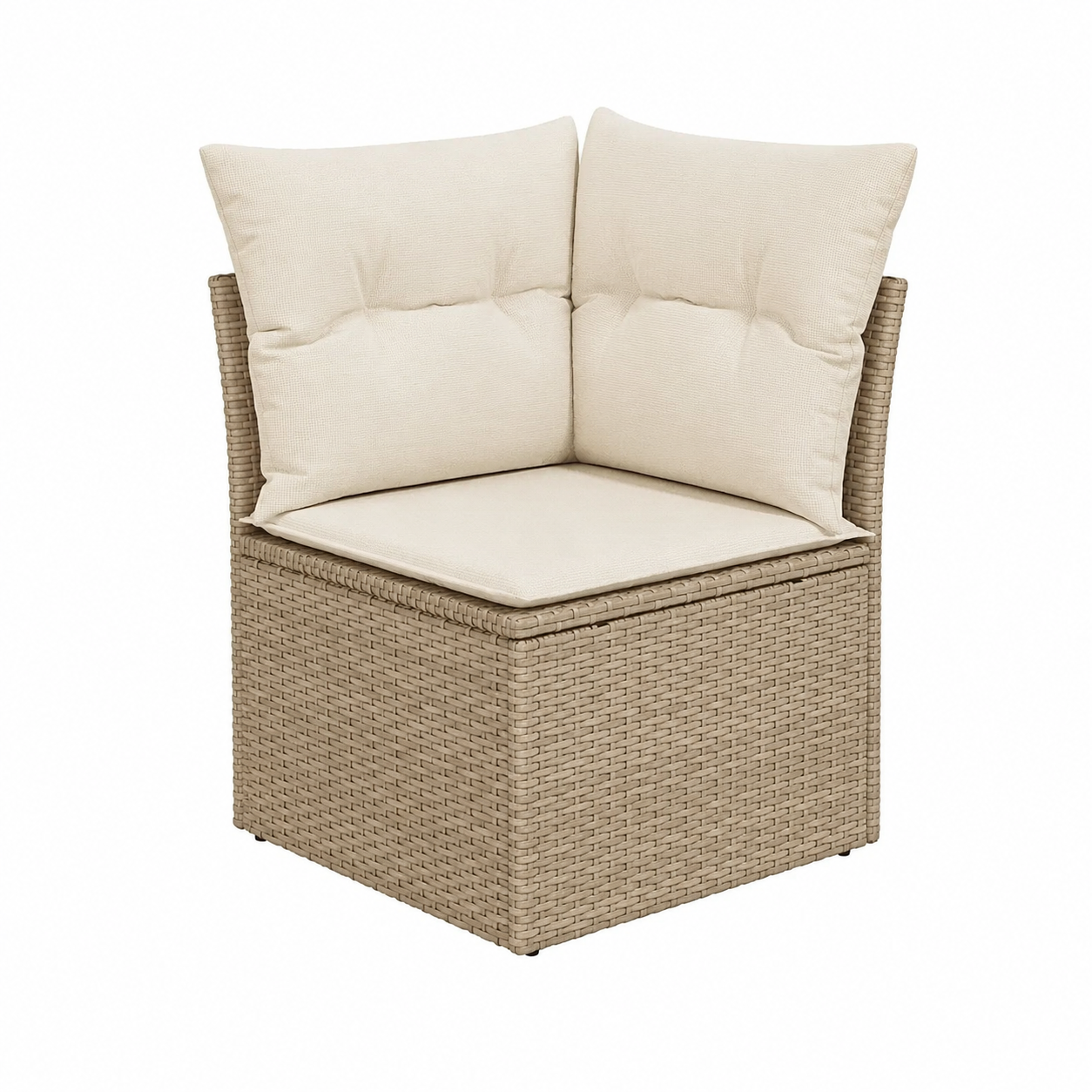Ensemble de meubles de jardin 9 pièces avec coussins beige