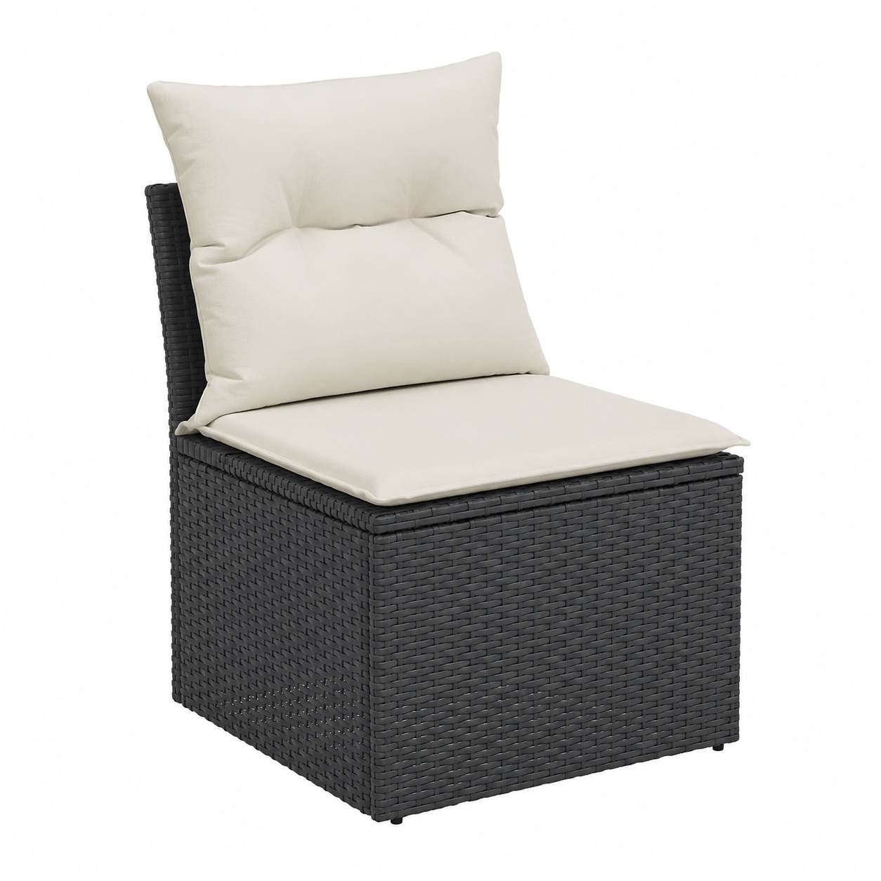 Ensemble de mobilier de jardin 5 pièces avec coussins noirs