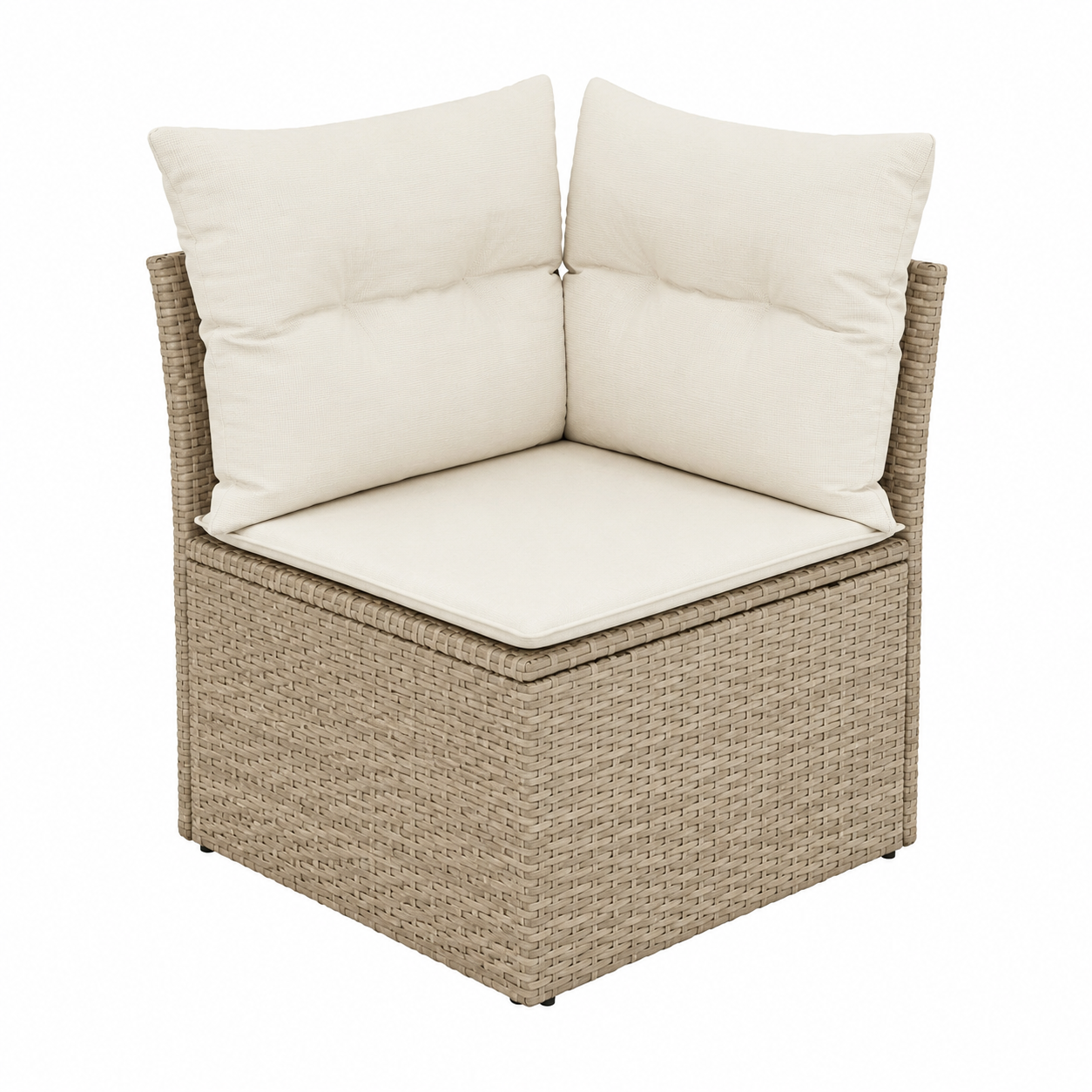 Ensemble de mobilier de jardin 10 pièces avec coussins beige