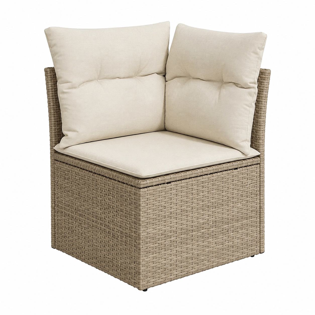 Ensemble de meubles de jardin 8 pièces avec coussins beige