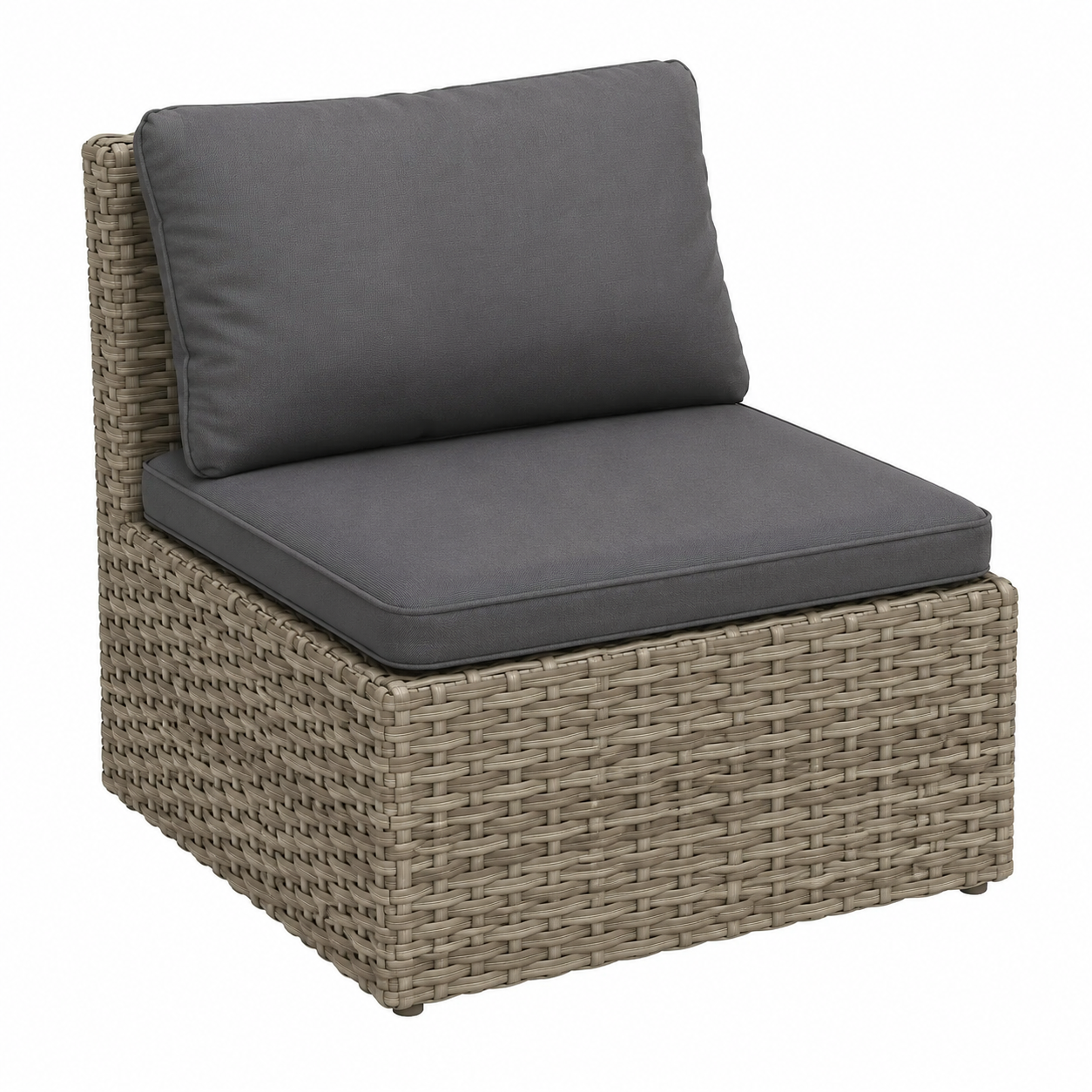 Ensemble de mobilier de jardin 8 pièces avec coussins gris