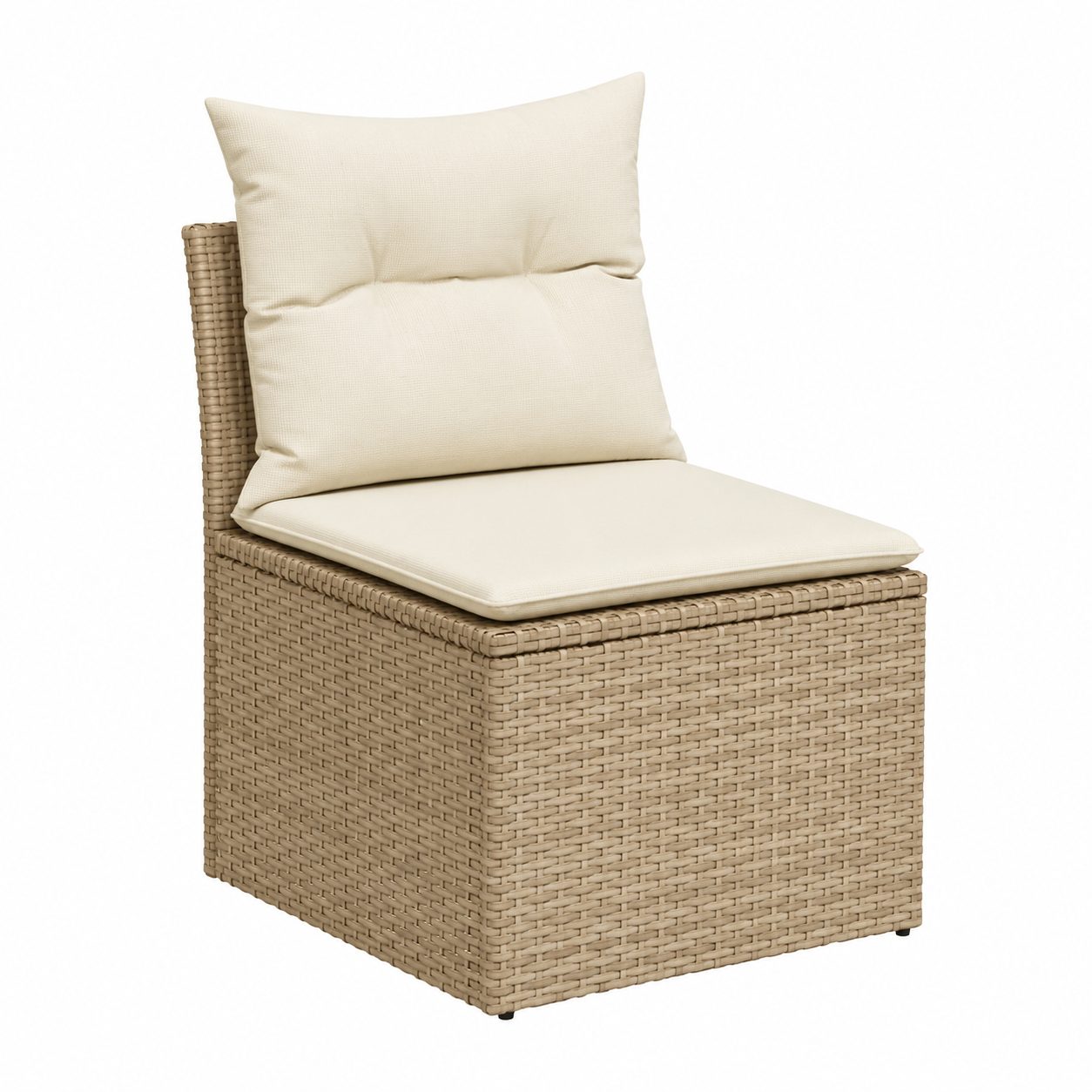 Ensemble de mobilier de jardin 10 pièces avec coussins beige