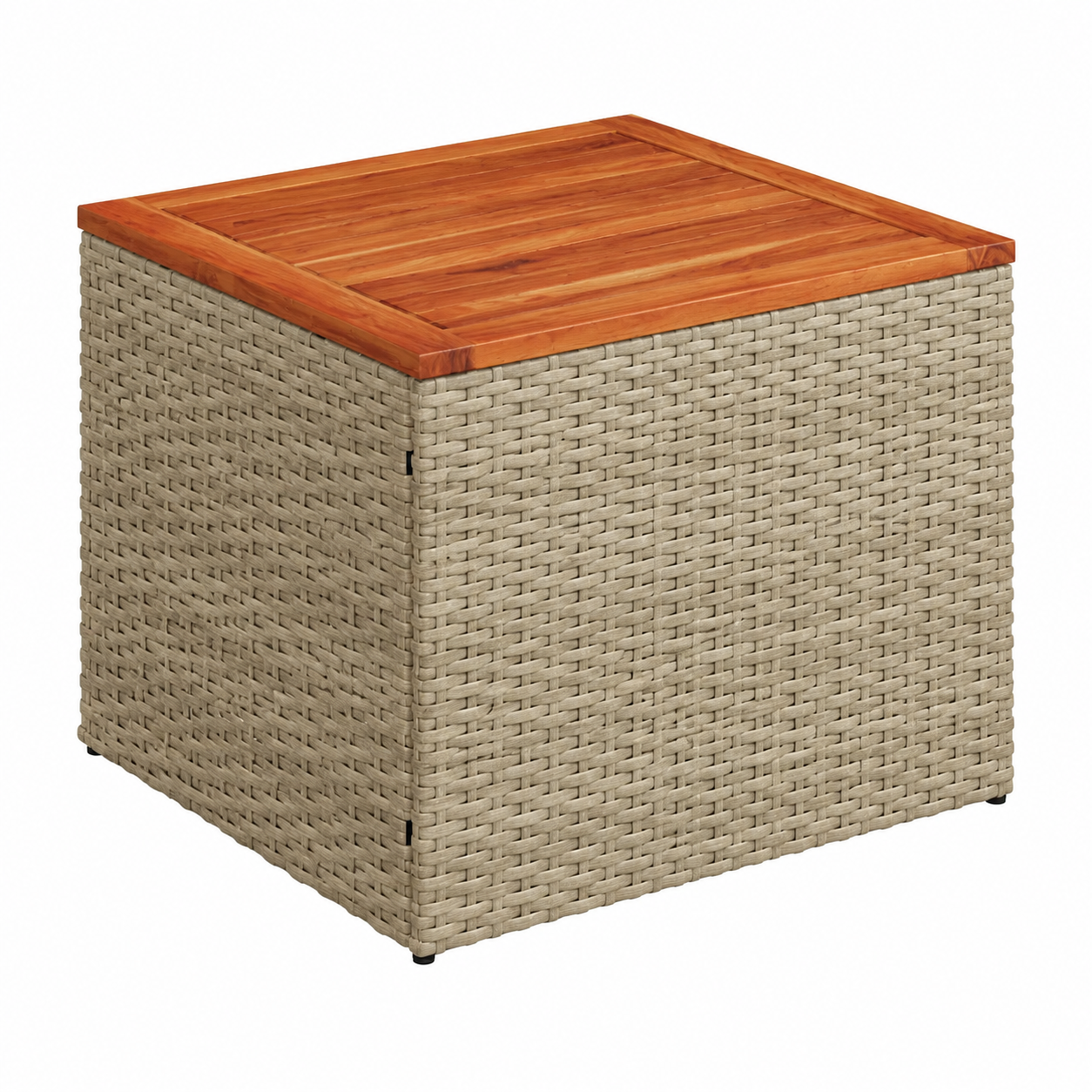 Ensemble de jardin 6 pièces en résine tressée beige avec coussins
