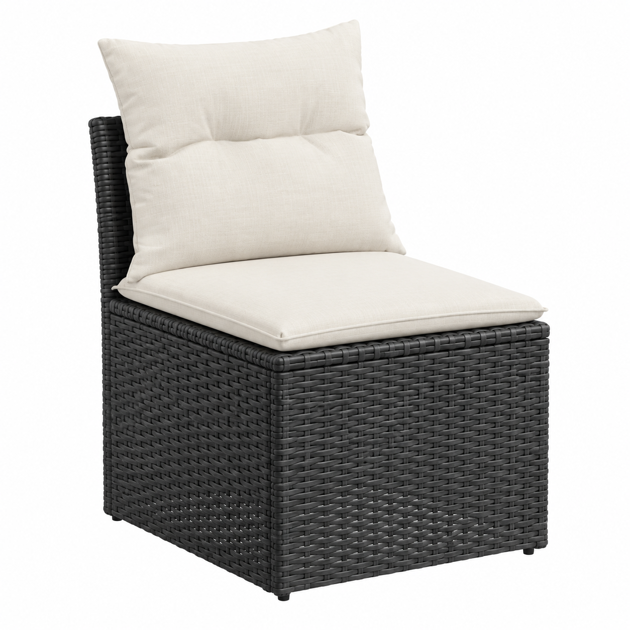 Ensemble de mobilier de jardin 11 pièces avec coussins noirs